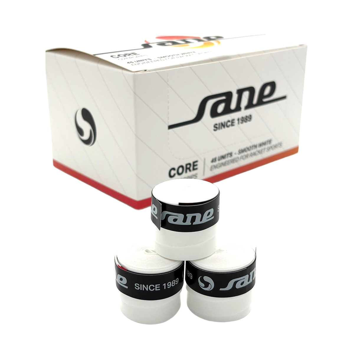 CORE Overgrips White Smooth - x45 uds