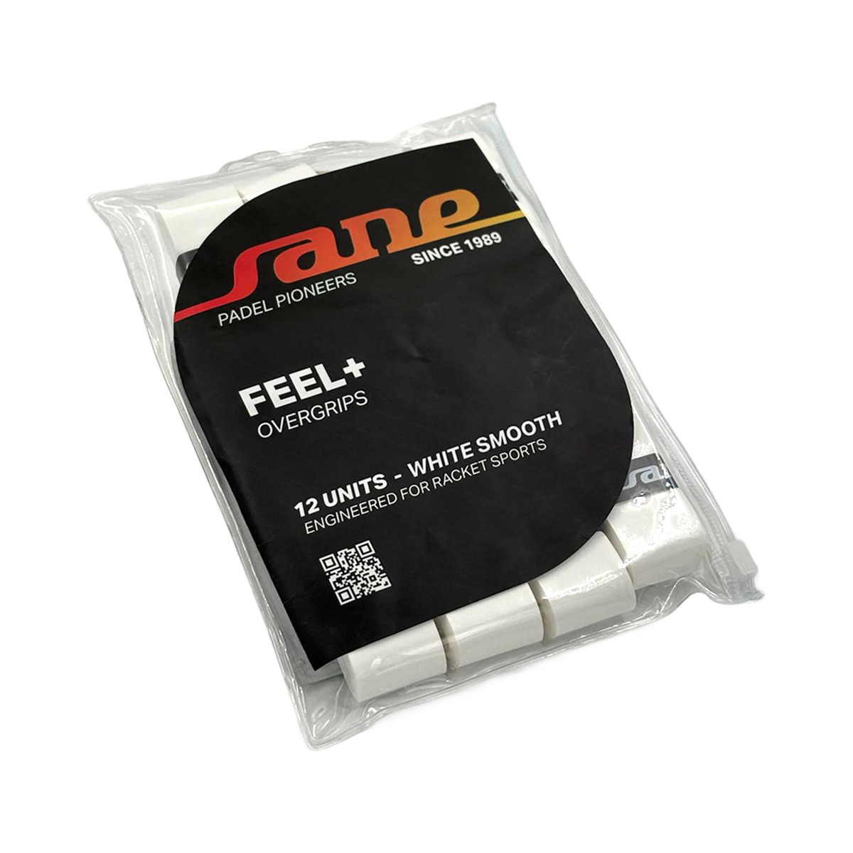 FEEL+ Overgrips White Smooth - x12 uds