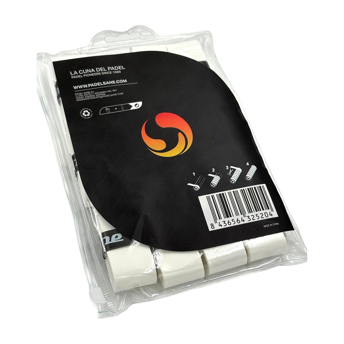 FEEL+ Overgrips White Smooth - x12 uds