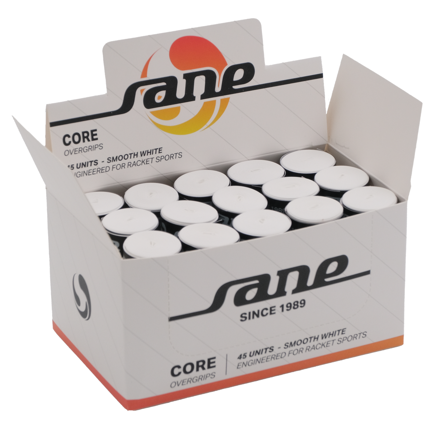 CORE Overgrips White Smooth - x45 uds