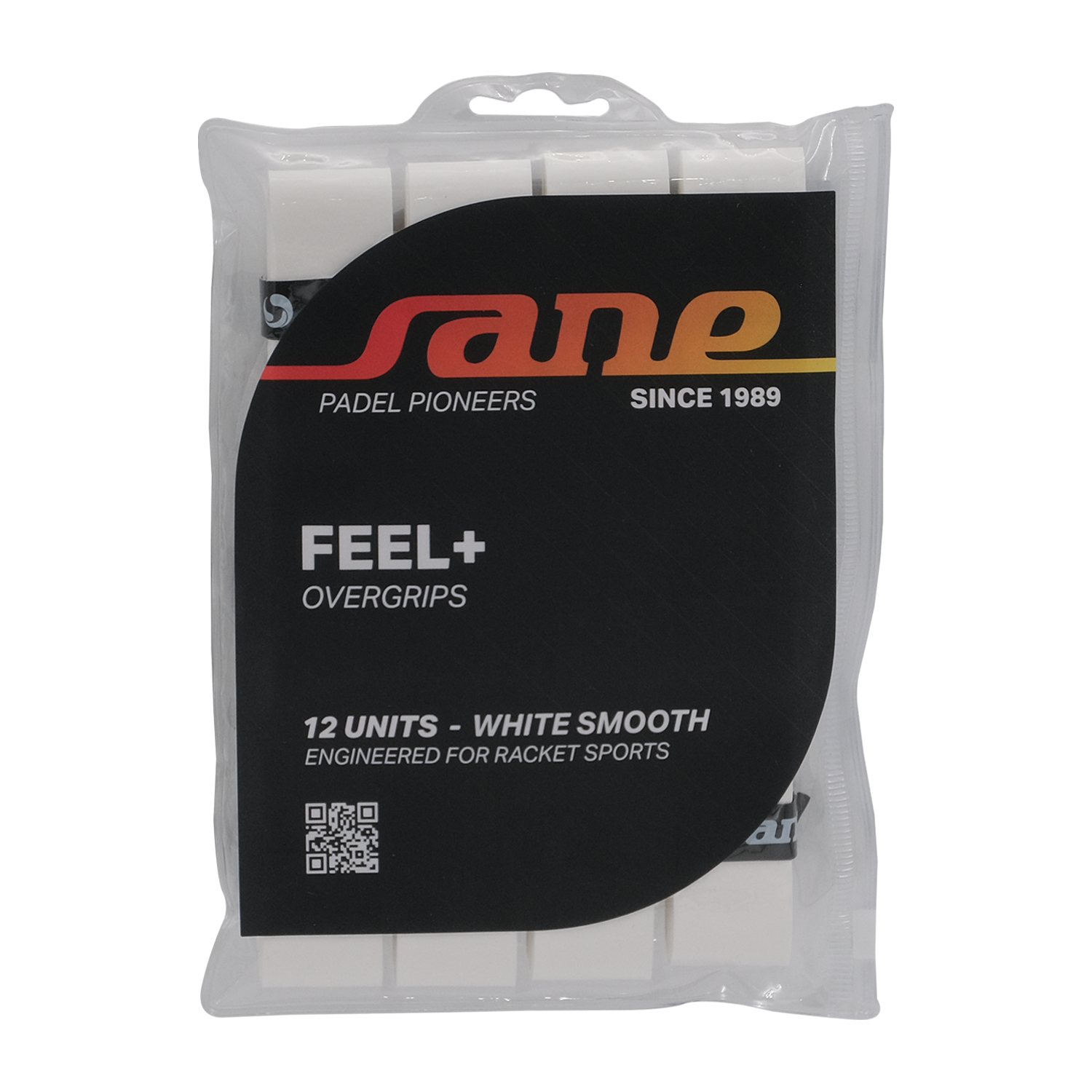 FEEL+ Overgrips White Smooth - x12 uds