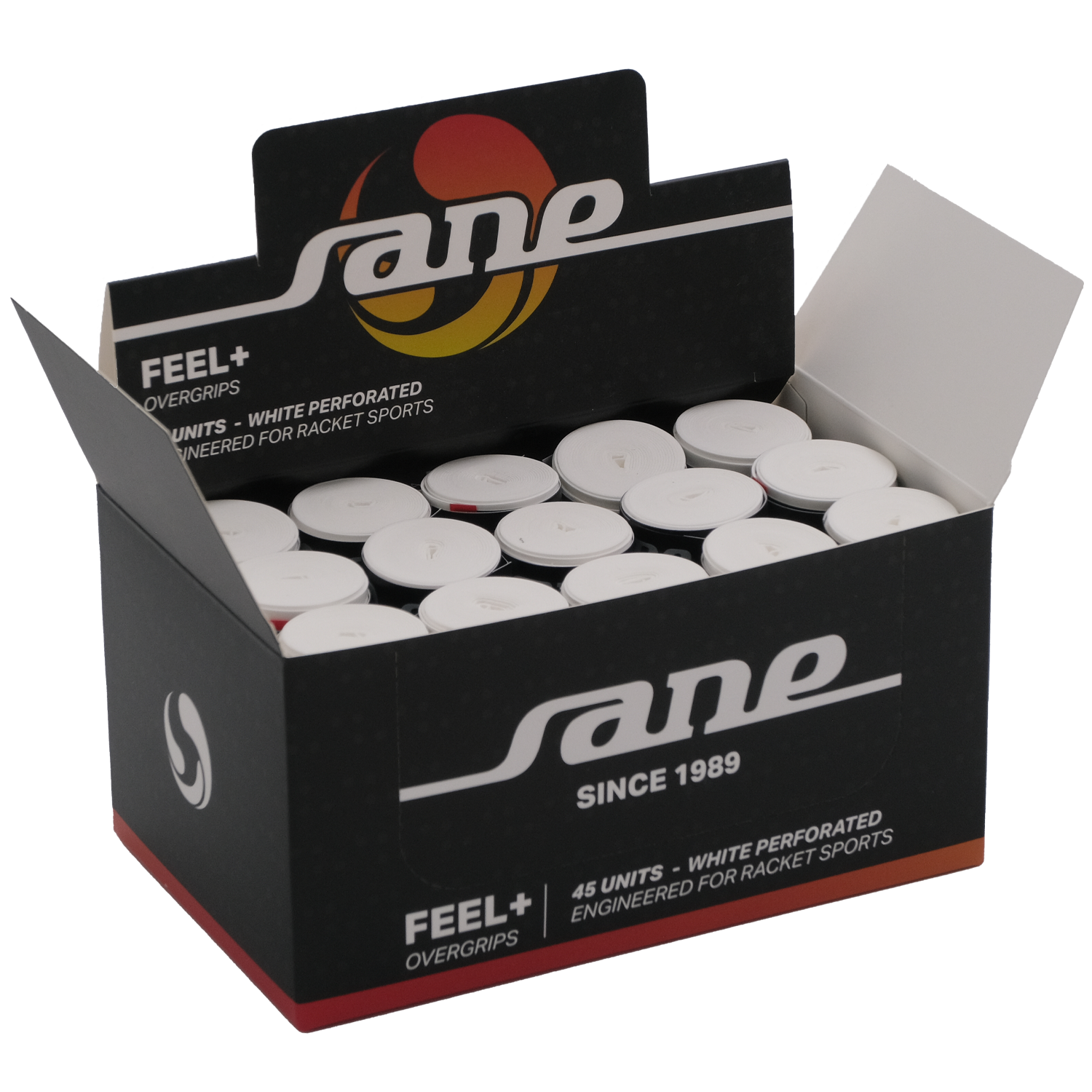 FEEL+ Overgrips White Perforated - x45 uds